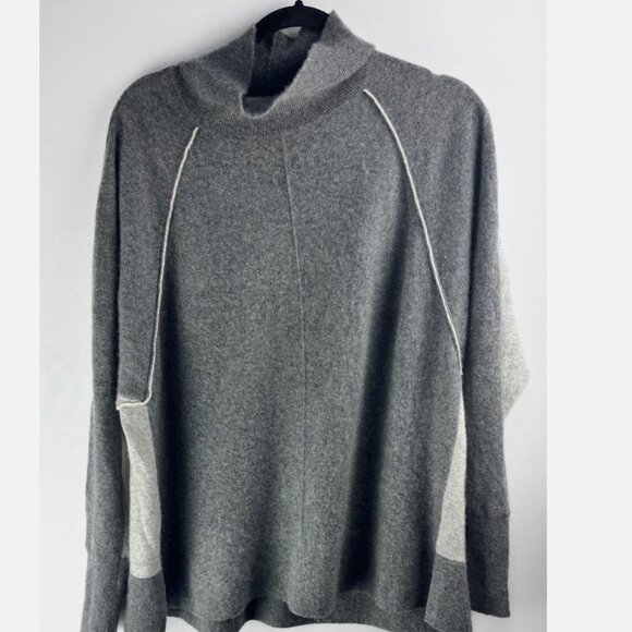 Vineyard Vines 100% Cashmere Gray Turtleneck Sweater Size XL - Picture 5 of 5